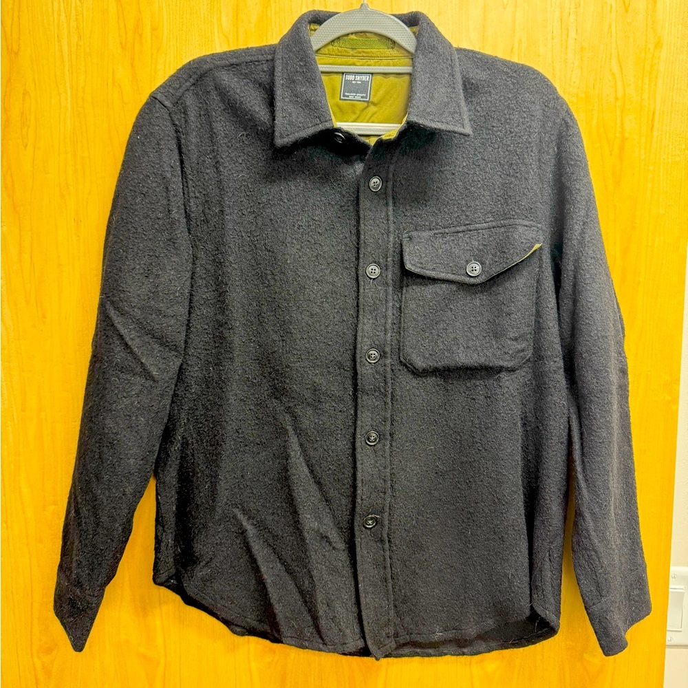 TODD SNYDER Men’s Black Boucle Overshirt